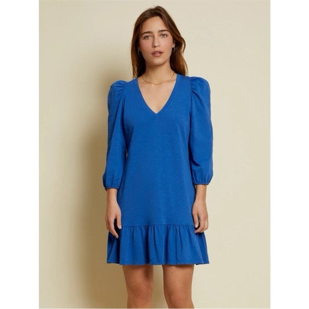 Nation Large LTD Danika Flounce Dress 3/4 Puff Sleeve Contemporary Dress